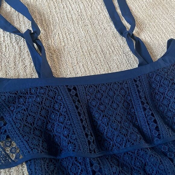 Chelsea28 Blue Off the Shoulder Tie dress - Picture 5 of 8